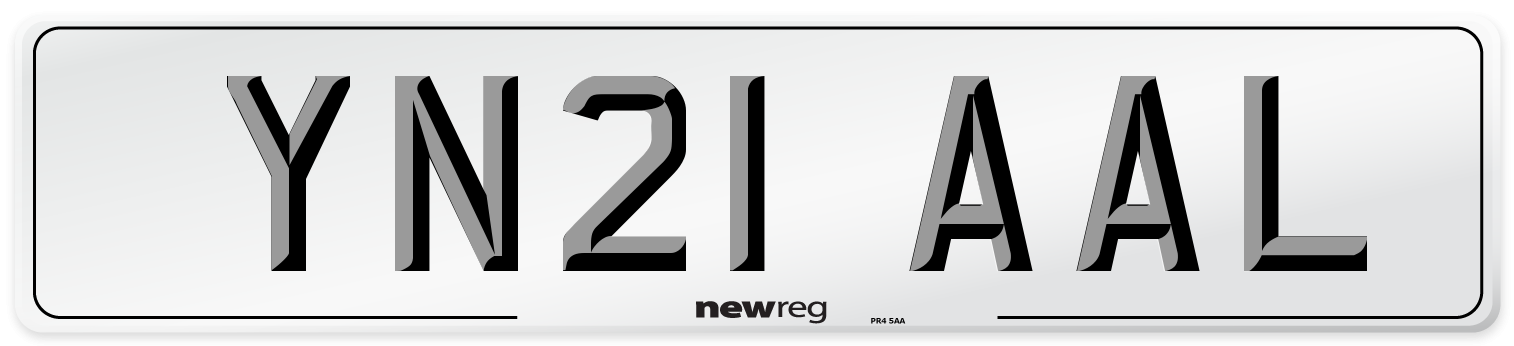 YN21 AAL Number Plate from New Reg